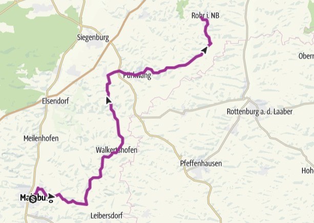 Streckenverlauf - Radlsommer Mainburg - Rohr i.NB